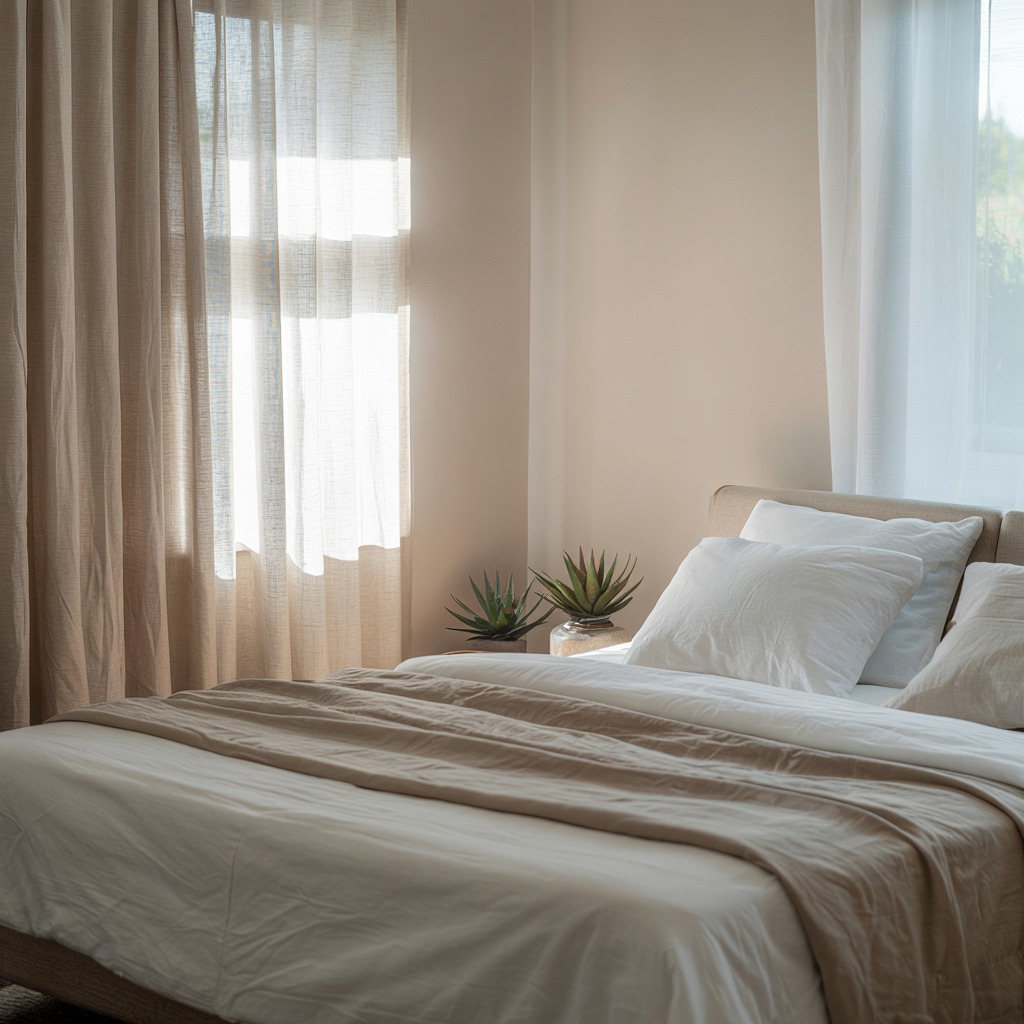 Sovrumsinredning med avslappnad atmosfär